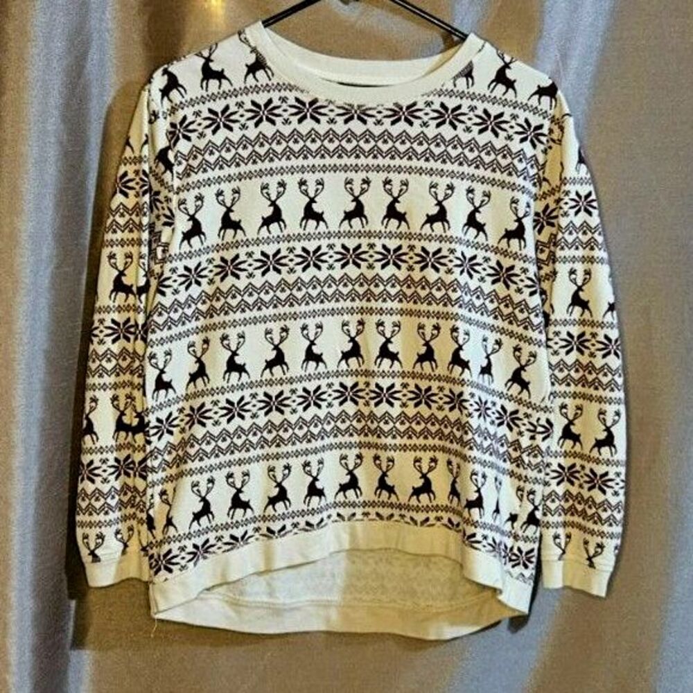 Forever 21, Creme, Maroon, Top, Size: S